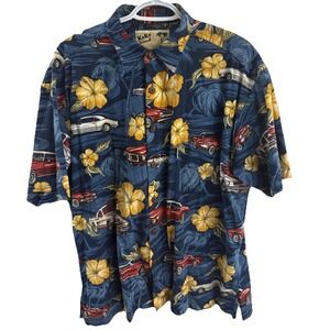 KOKO ISLAND‎ MENS SHIRT SIZE LARGE HAWAII BUTTON UP SHORT SLEEVE HAWAIIAN FLORAL